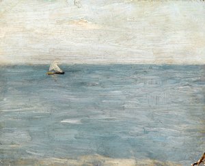Paysage marin avec voilier